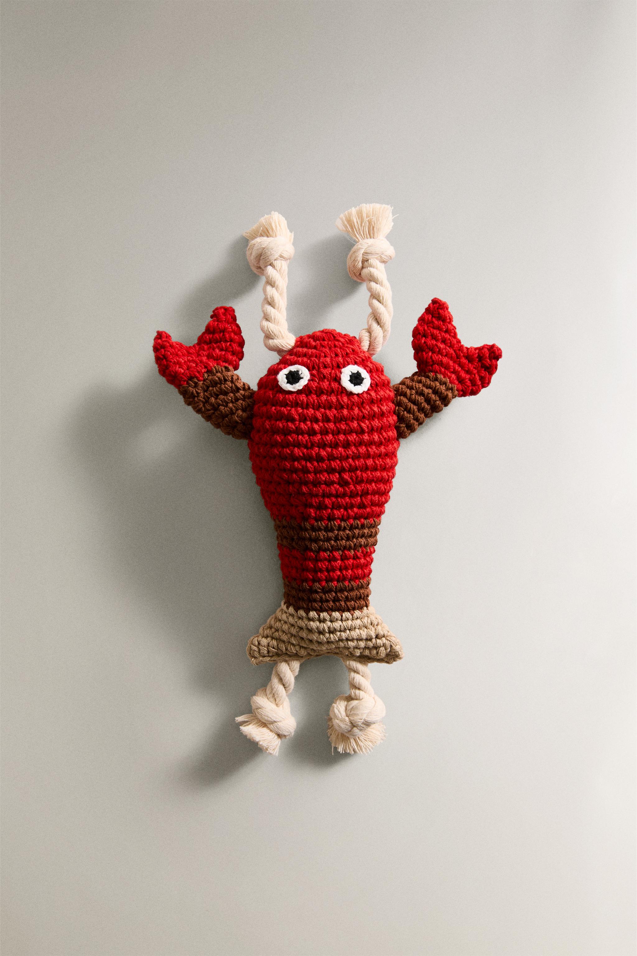 JOUET LANGOUSTE CROCHET ANIMAUX DE COMPAGNIE